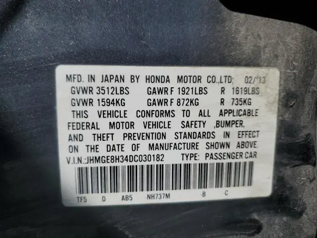 2013 HONDA FIT