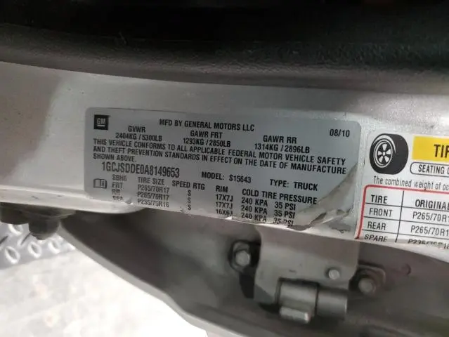 2010 CHEVROLET COLORADO LT  