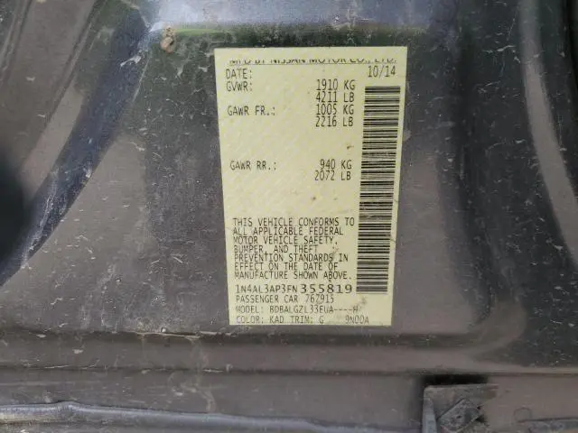 2015 NISSAN ALTIMA 2.5  