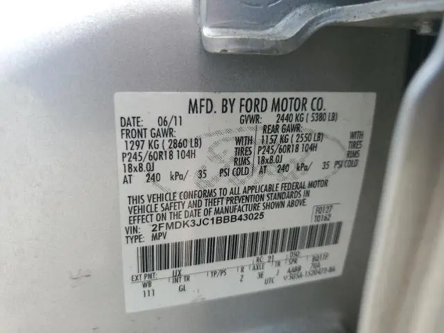 2011 FORD EDGE SEL  