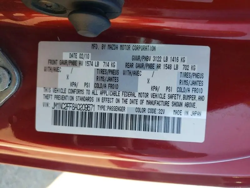 2010 MAZDA MX-5 MIATA   