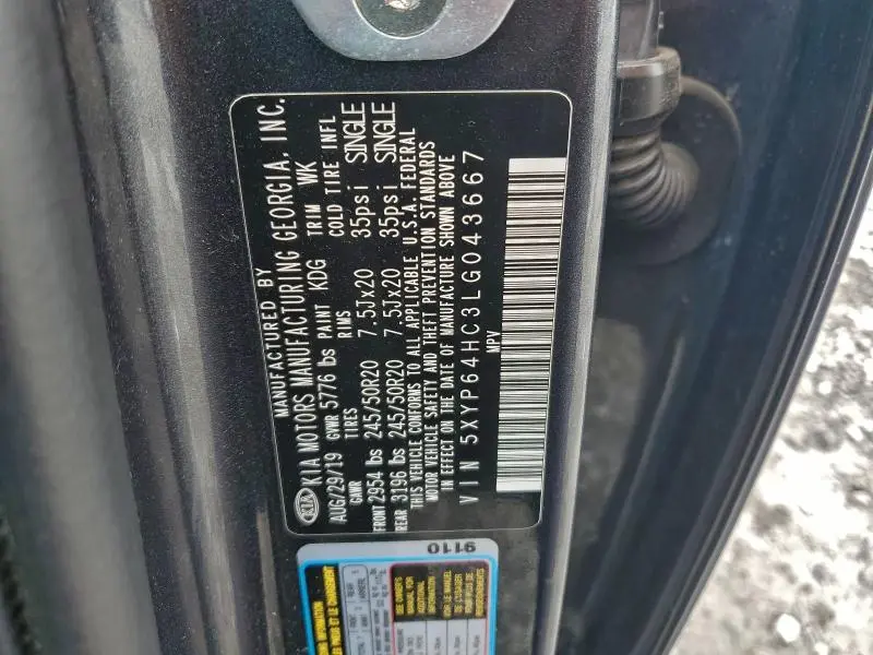 2020 KIA TELLURIDE S  