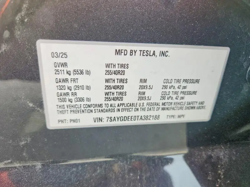 2026 TESLA MODEL Y   