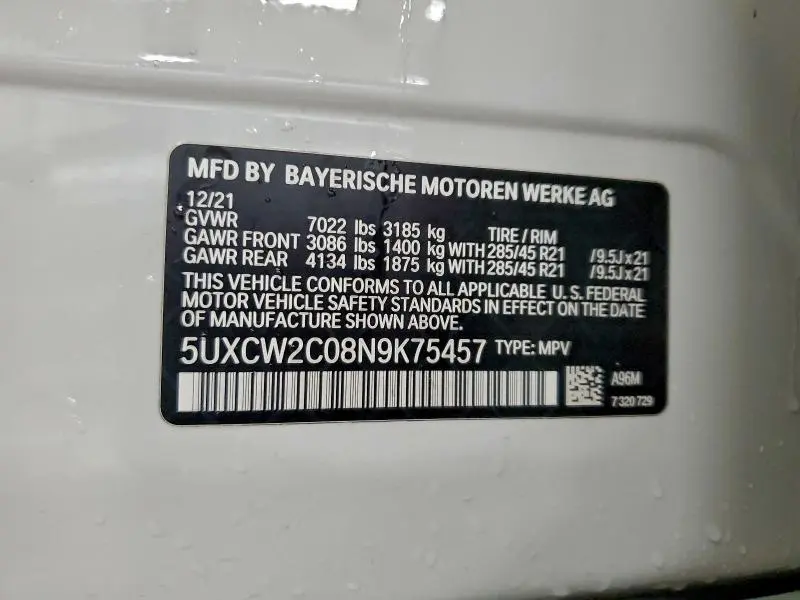 2022 BMW X7 XDRIVE40I  