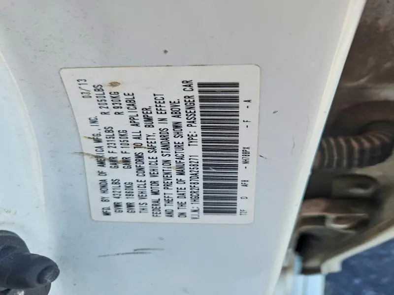 2013 HONDA ACCORD EXL  