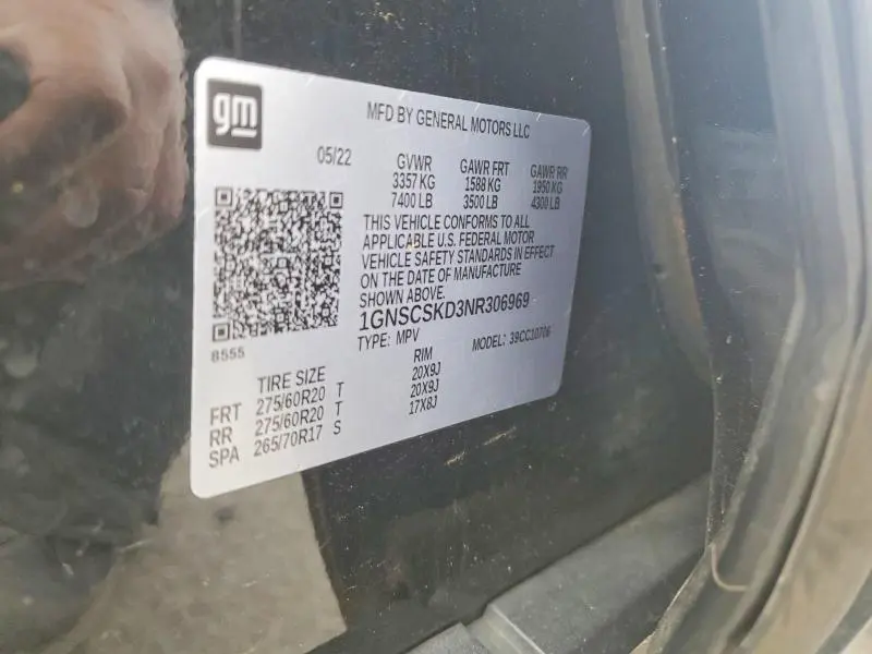 2022 CHEVROLET TAHOE C1500 PREMIER  