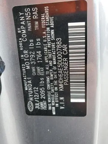 2013 HYUNDAI ELANTRA COUPE GS  