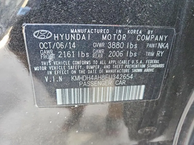 2015 HYUNDAI ELANTRA SE  