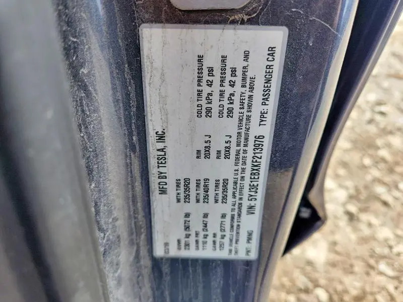 2019 TESLA MODEL 3   