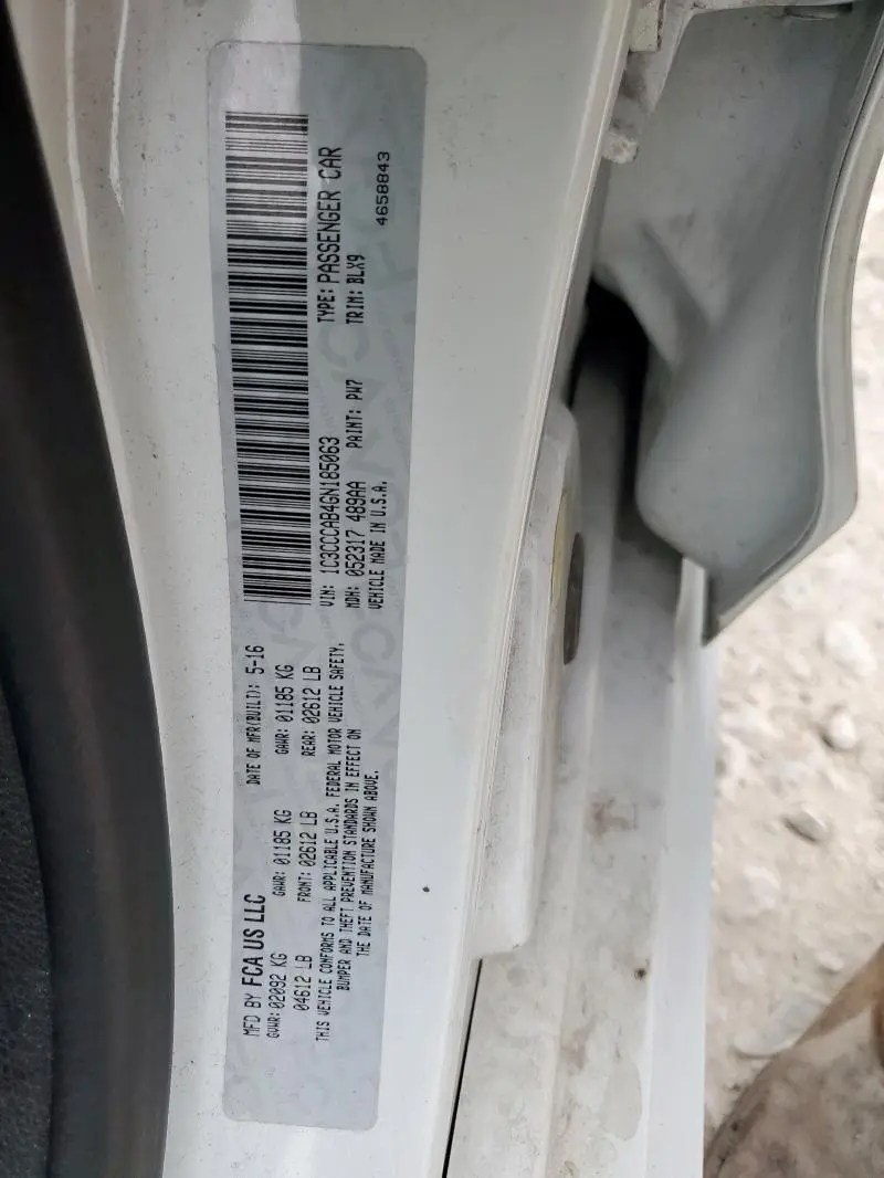 2016 CHRYSLER 200 LIMITED  