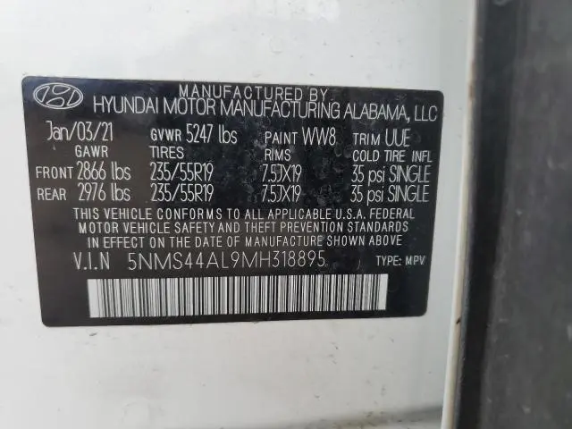 2021 HYUNDAI SANTA FE LIMITED  