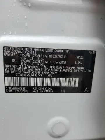 2018 TOYOTA RAV4 SE  