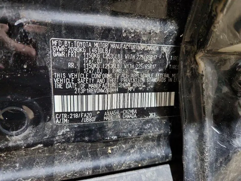 2022 TOYOTA RAV4 XLE  