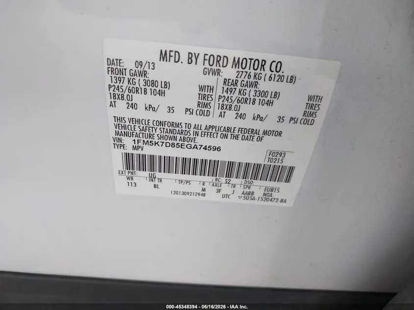 2014 FORD EXPLORER XLT