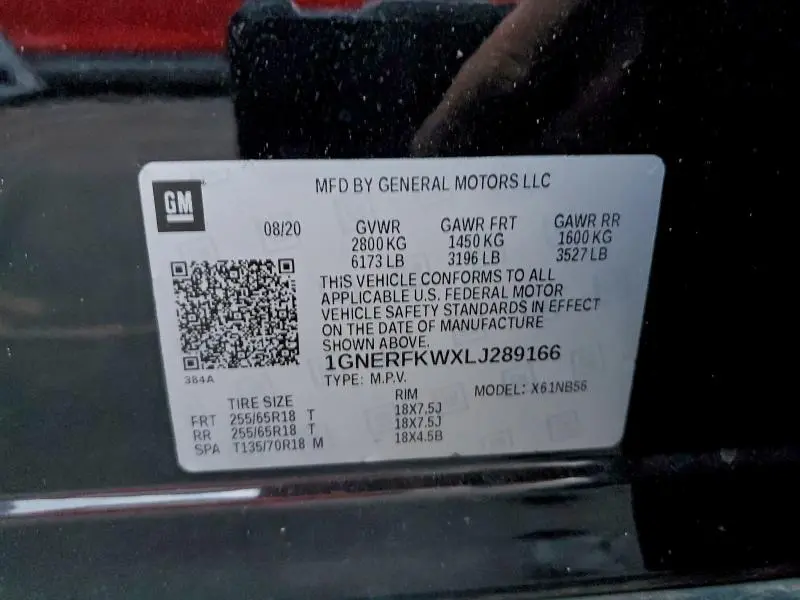 2020 CHEVROLET TRAVERSE LS  