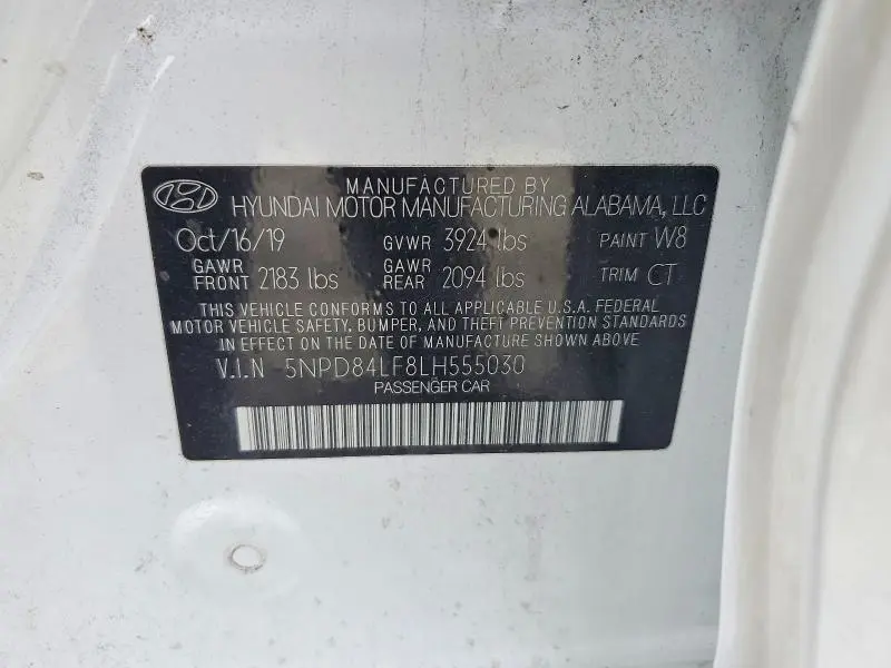 2020 HYUNDAI ELANTRA SEL  