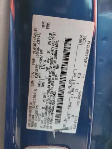 2018 FORD ESCAPE SEL  