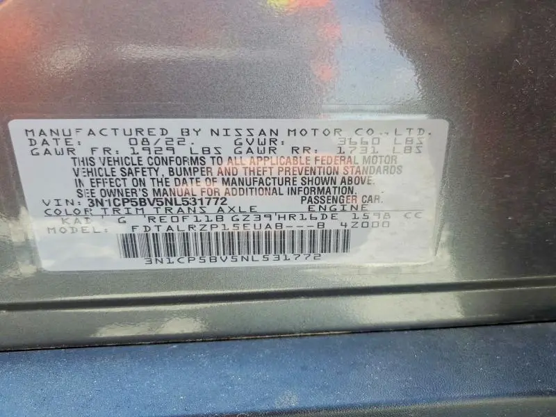 2022 NISSAN KICKS S  