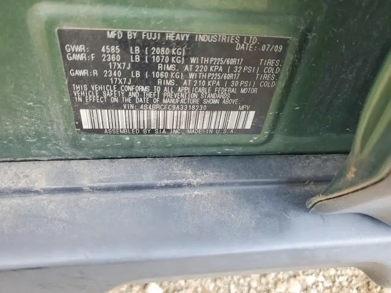 2010 SUBARU OUTBACK 2.5I PREMIUM  