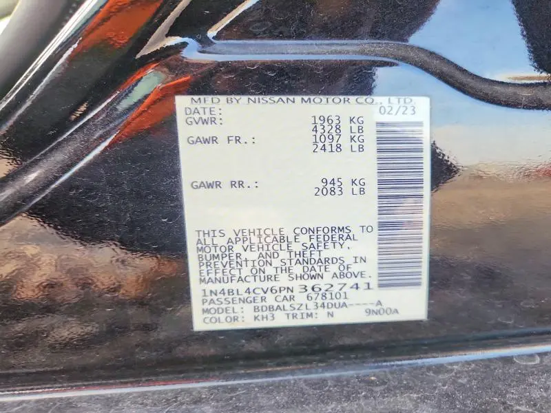 2023 NISSAN ALTIMA SR  