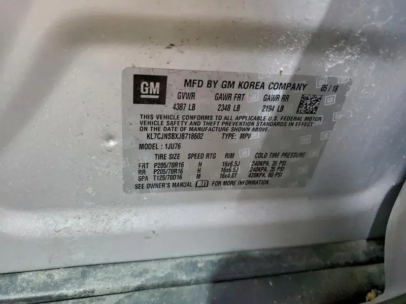 2018 CHEVROLET TRAX LS  