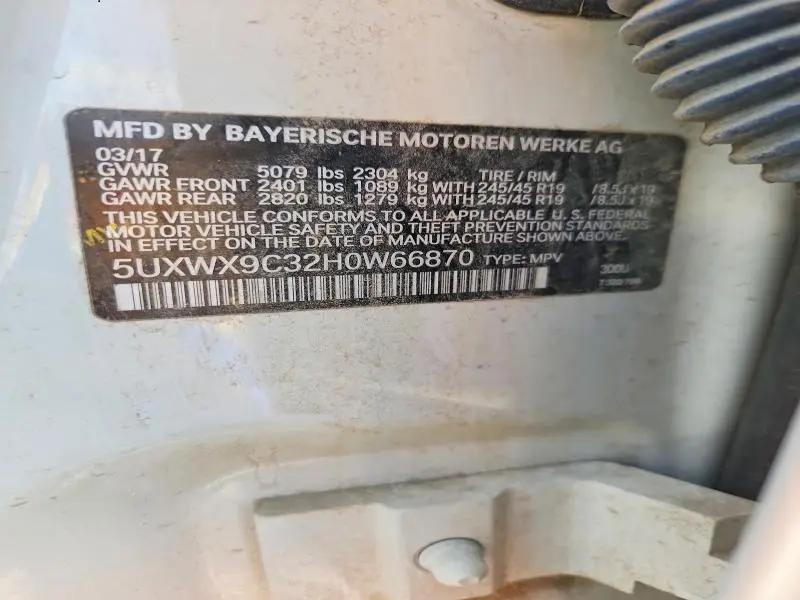 2017 BMW X3 XDRIVE28I  