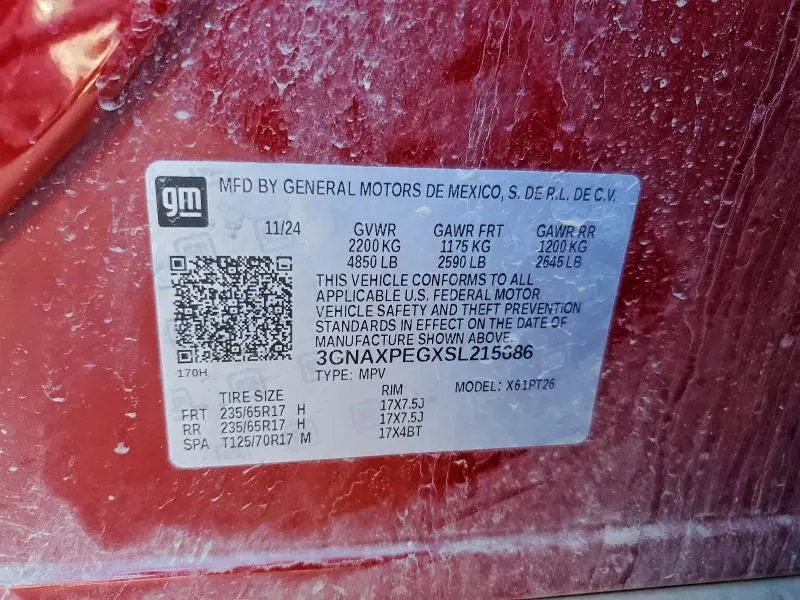 2025 CHEVROLET EQUINOX LT  