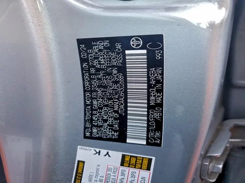 2024 TOYOTA PRIUS LE  