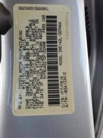 2013 TOYOTA COROLLA BASE  
