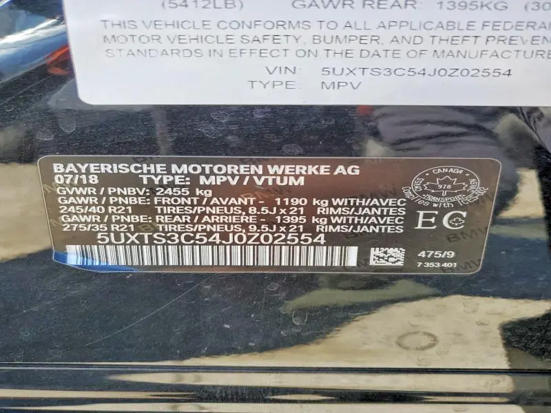 2018 BMW X3 XDRIVEM40I  