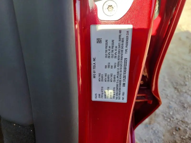 2025 TESLA MODEL 3   