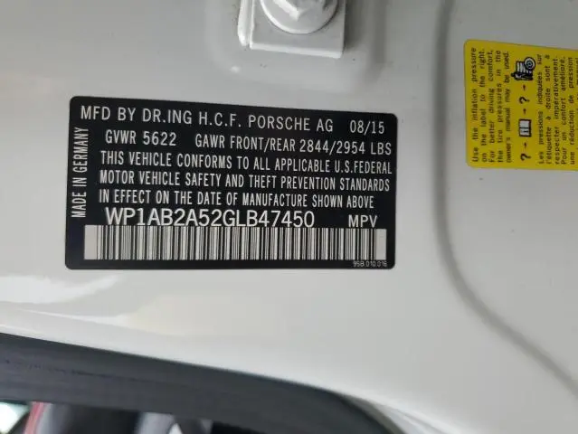 2016 PORSCHE MACAN S  