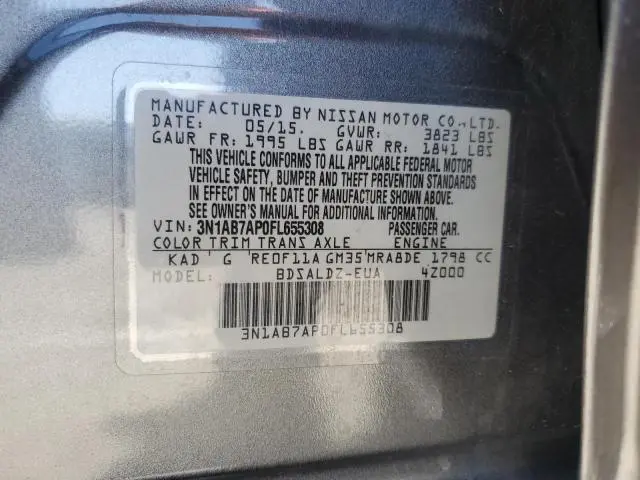 2015 NISSAN SENTRA S  