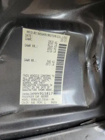 2015 NISSAN ALTIMA 2.5  