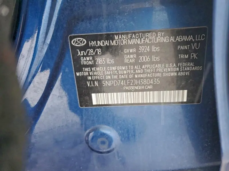 2018 HYUNDAI ELANTRA SE  