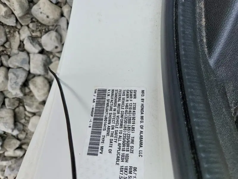 2018 HONDA ODYSSEY EXL  