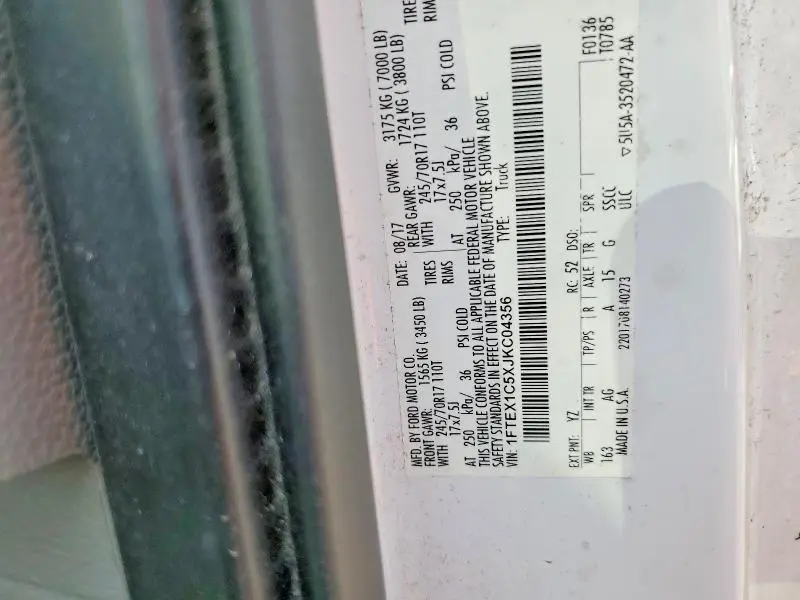 2018 FORD F150 SUPER CAB  