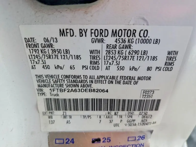 2013 FORD F250 SUPER DUTY  