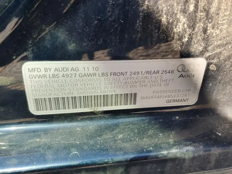 2011 AUDI A4 PREMIUM PLUS  