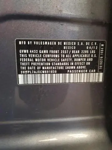 2012 VOLKSWAGEN JETTA TDI  