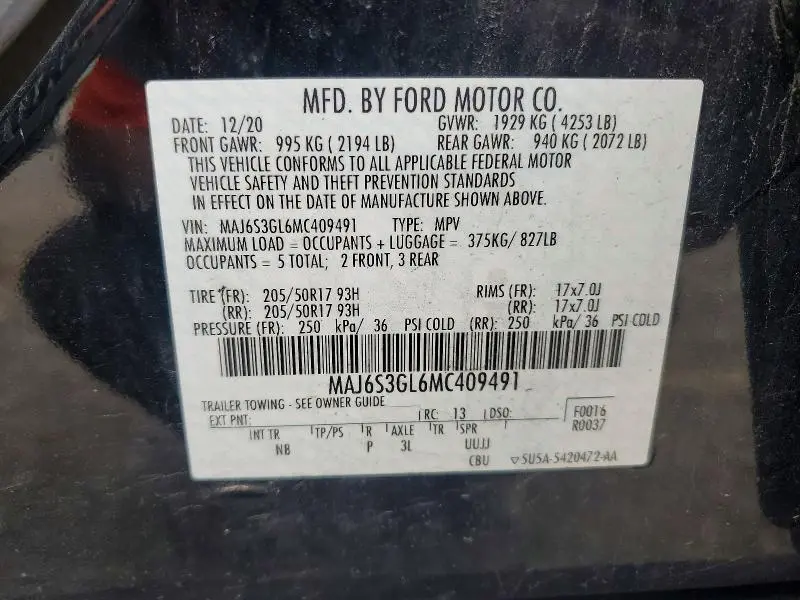2021 FORD ECOSPORT SE  