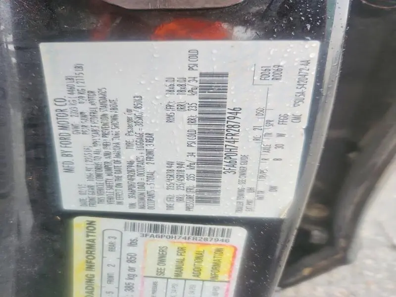 2015 FORD FUSION SE  