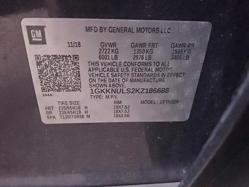 2019 GMC ACADIA SLT-1  