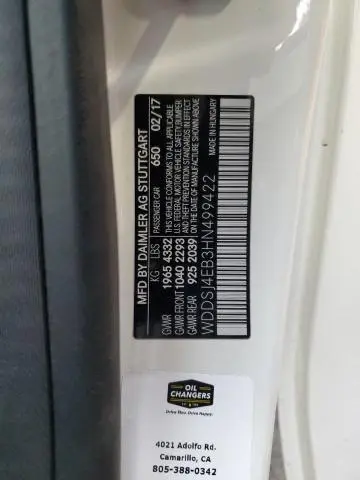 2017 MERCEDES-BENZ CLA 250  