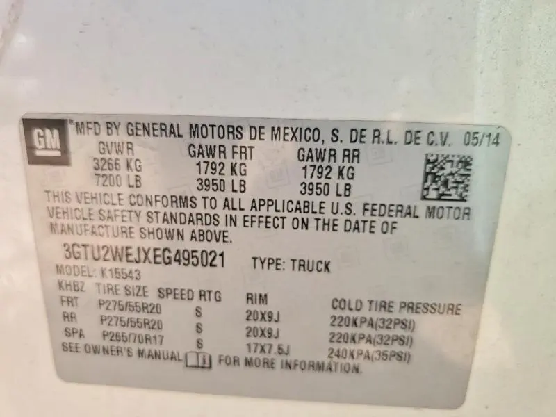 2014 GMC SIERRA K1500 DENALI  