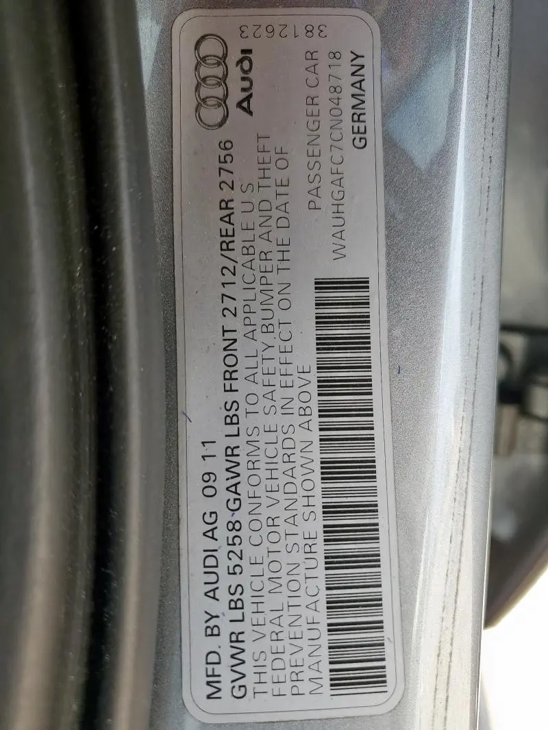 2012 AUDI A6 PRESTIGE  