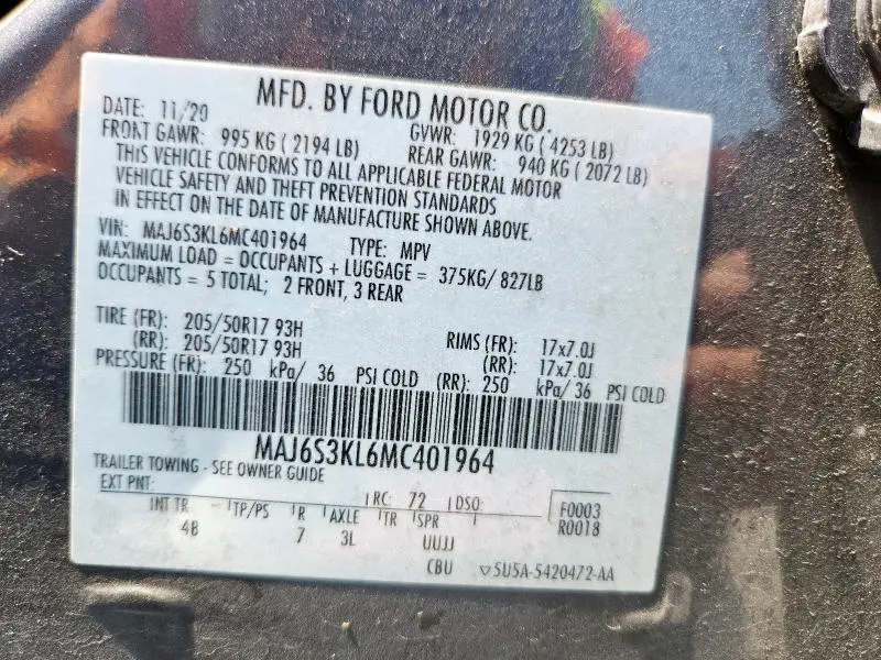 2021 FORD ECOSPORT TITANIUM  