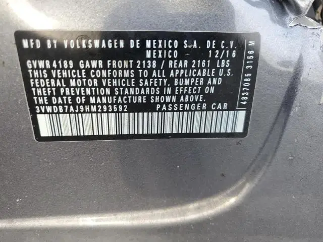 2017 VOLKSWAGEN JETTA SE  