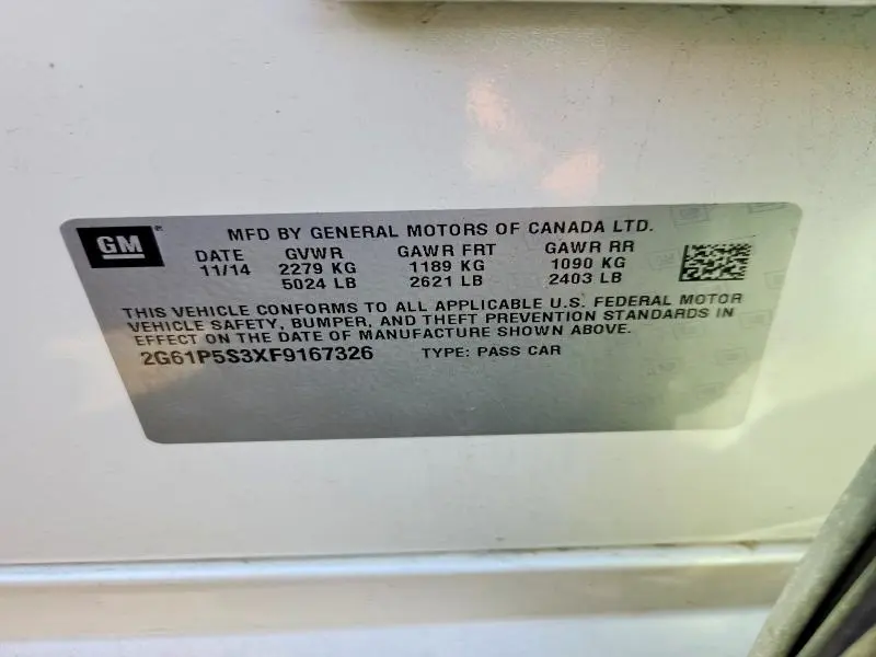 2015 CADILLAC XTS PREMIUM COLLECTION  