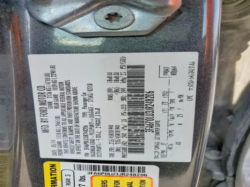 2018 FORD FUSION SE HYBRID  